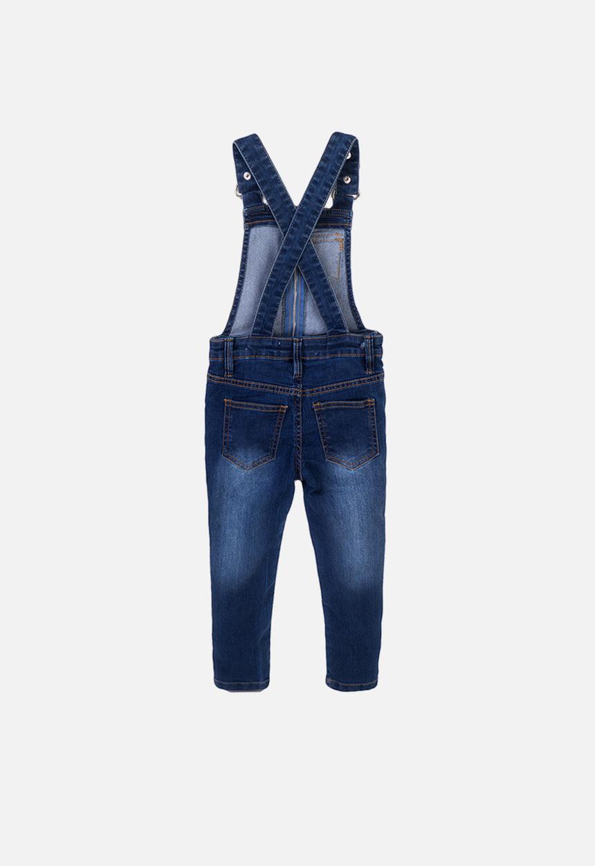 MINOTI - Washed denim dungaree - blue 