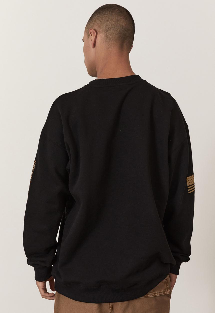 Factorie - Oversized nasa crew - black & gold nasa emb
