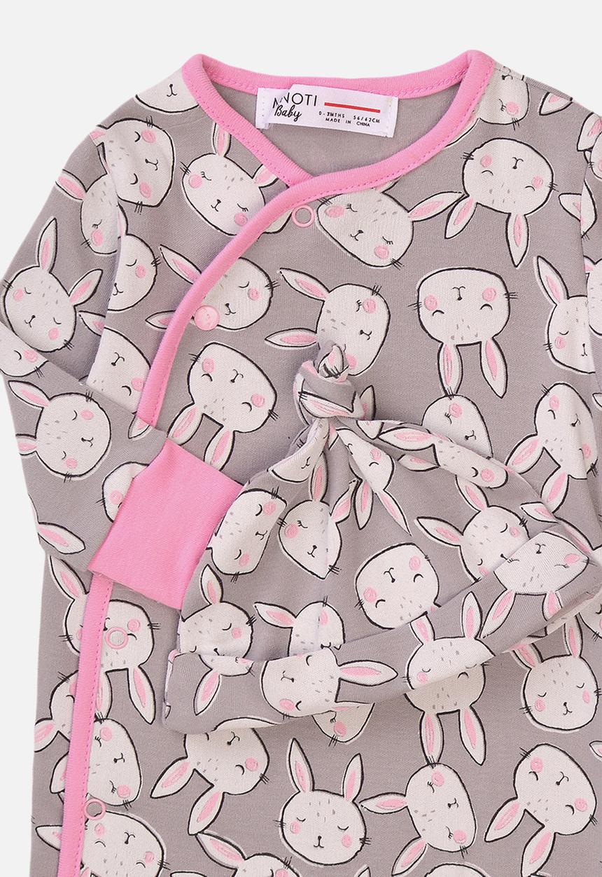 MINOTI - 2 Piece sleepsuit & hat set - grey 