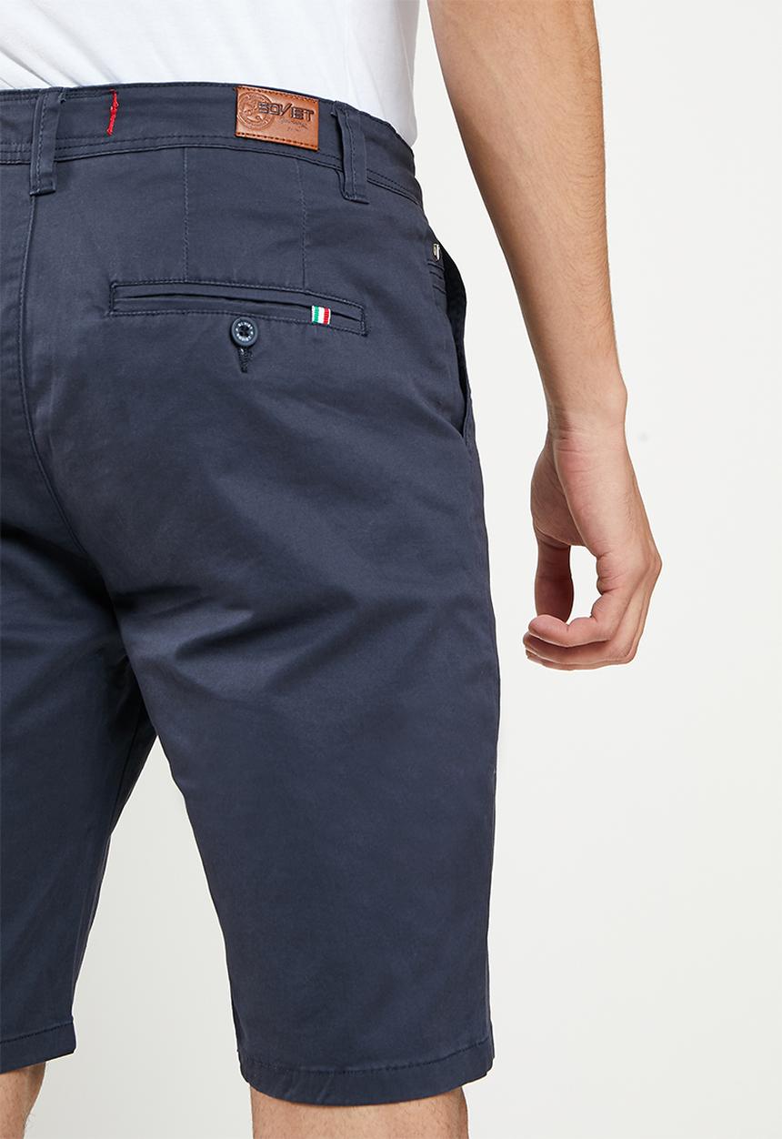 SOVIET - M raffaello cotton short - navy