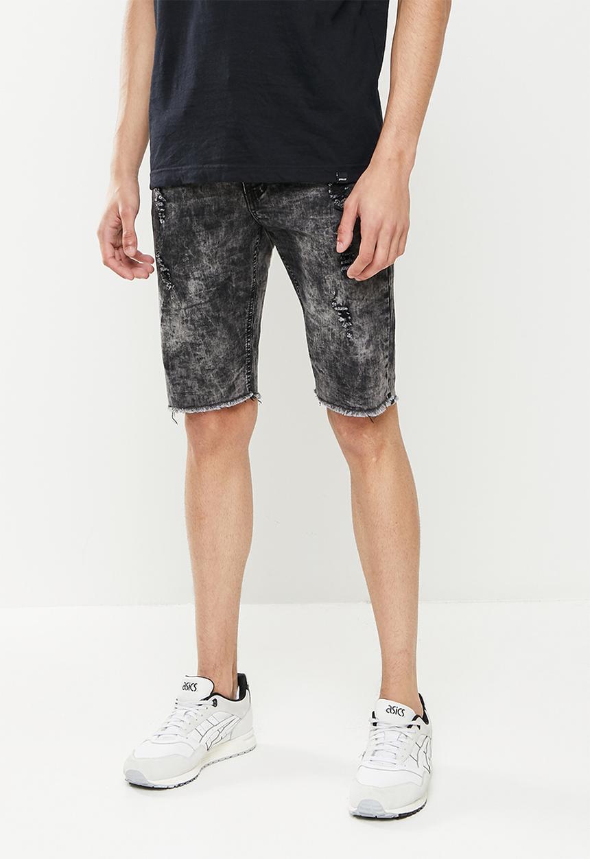 SOVIET - M loyal denim short  - grey marble