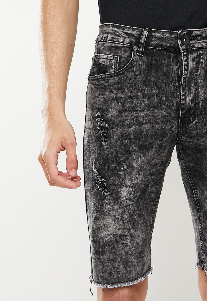 SOVIET - M loyal denim short  - grey marble