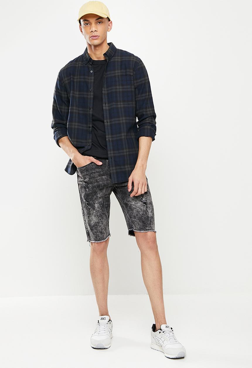 SOVIET - M loyal denim short  - grey marble