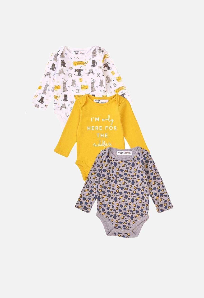 MINOTI - Basic 3-pack bodysuits - multi 