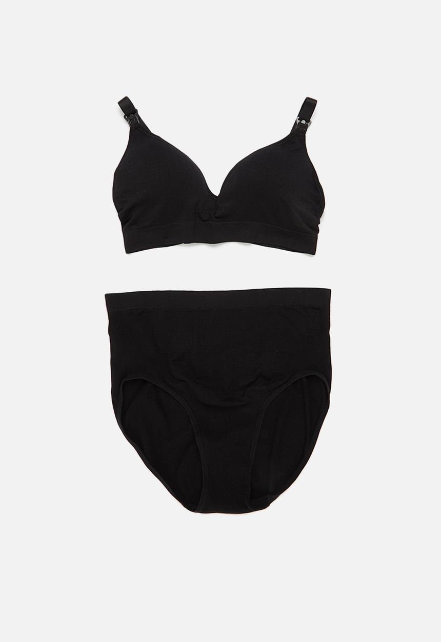 Maternity Mommy - Maternity Pamela bra & panty set - black