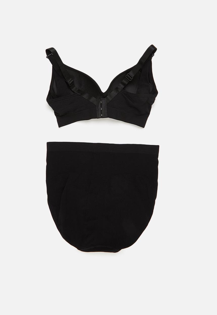 Maternity Mommy - Maternity Pamela bra & panty set - black