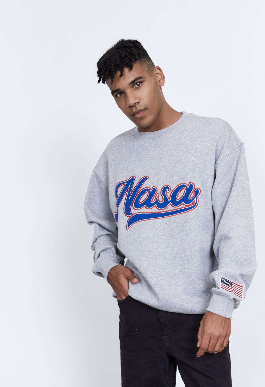 Factorie - Oversized nasa crew - lcn nas grey marle nasa script