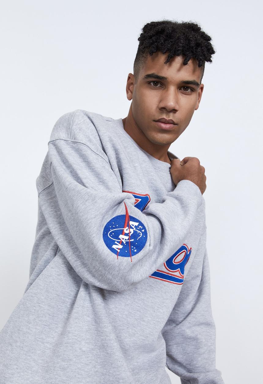 Factorie - Oversized nasa crew - lcn nas grey marle nasa script