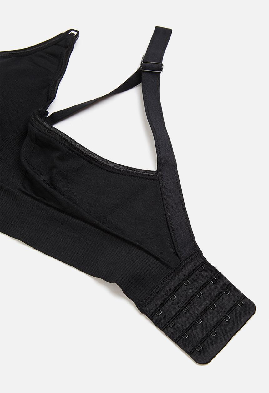 Maternity Mommy - Maternity Jenna bra and panty set - black