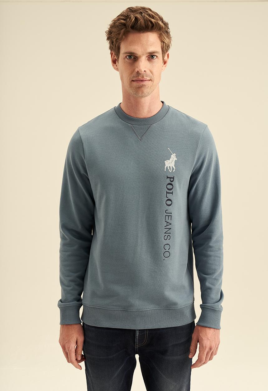 POLO - Men pjc emb logo sweat - blue