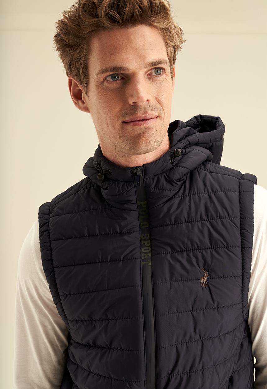 POLO - Men sport sleeveless puffer - navy