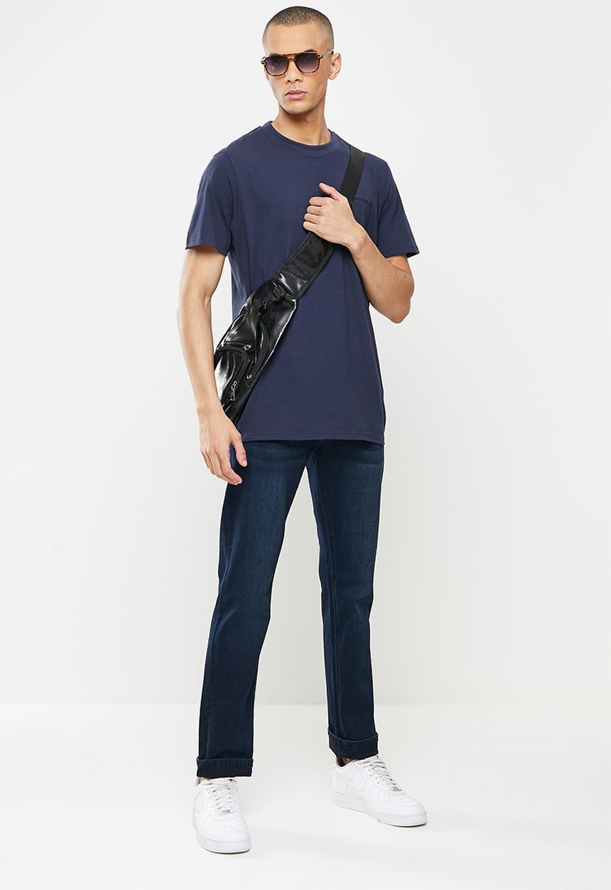 Jonathan D - Men's branded crew neck T-shirt - navy