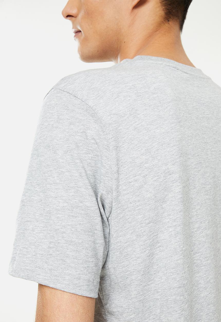 adidas Performance - Essentials Summer Pack Single-Dye Logo Tee - medium grey heather