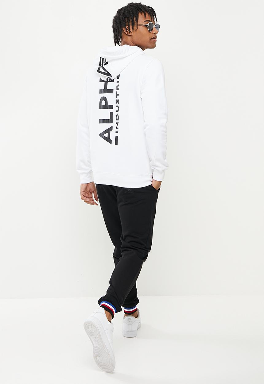 Alpha Industries - A.1 backprint hoody - white