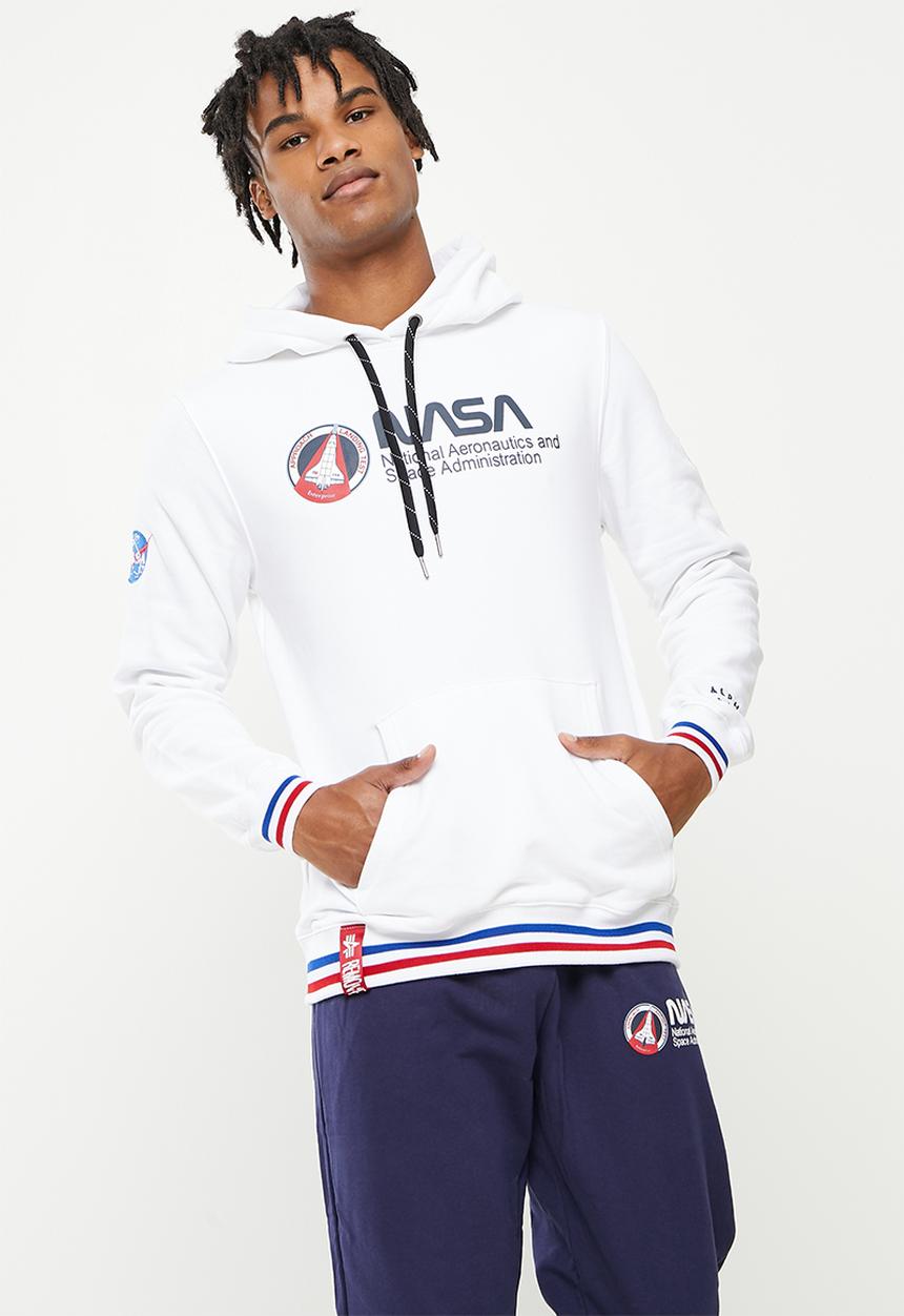 Alpha Industries - Nasa retro hoody - white