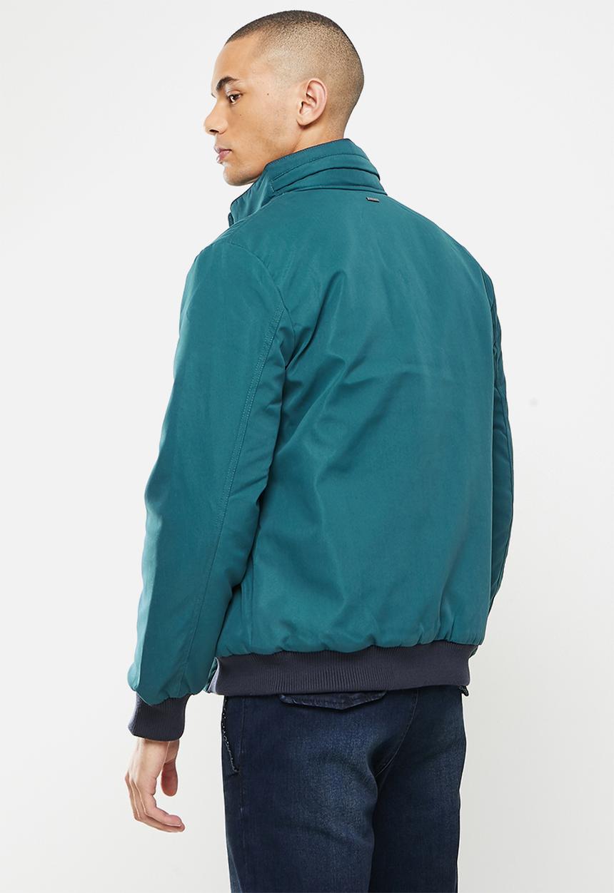 Jonathan D - Men's heavyweight zip through jacket - teal