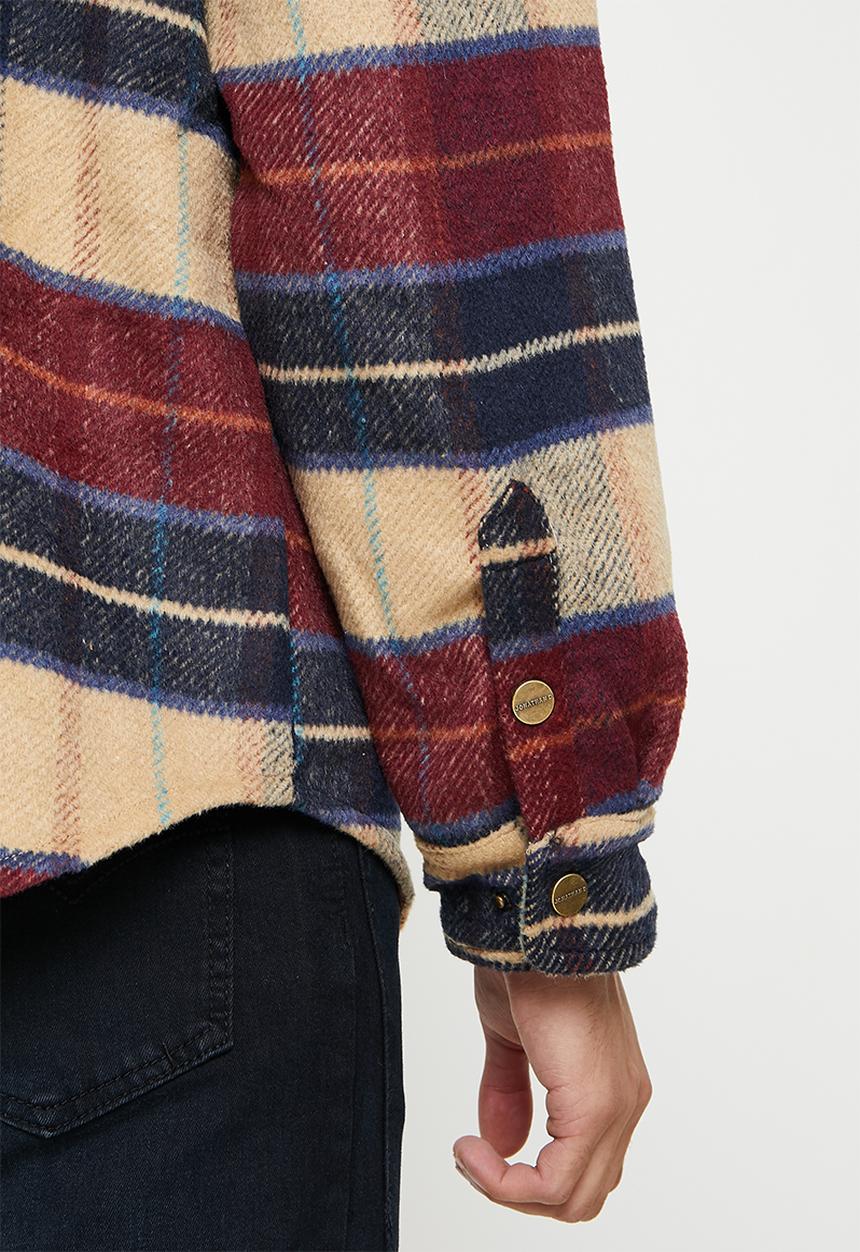 Jonathan D - Men's check heavyweight overshirt - red