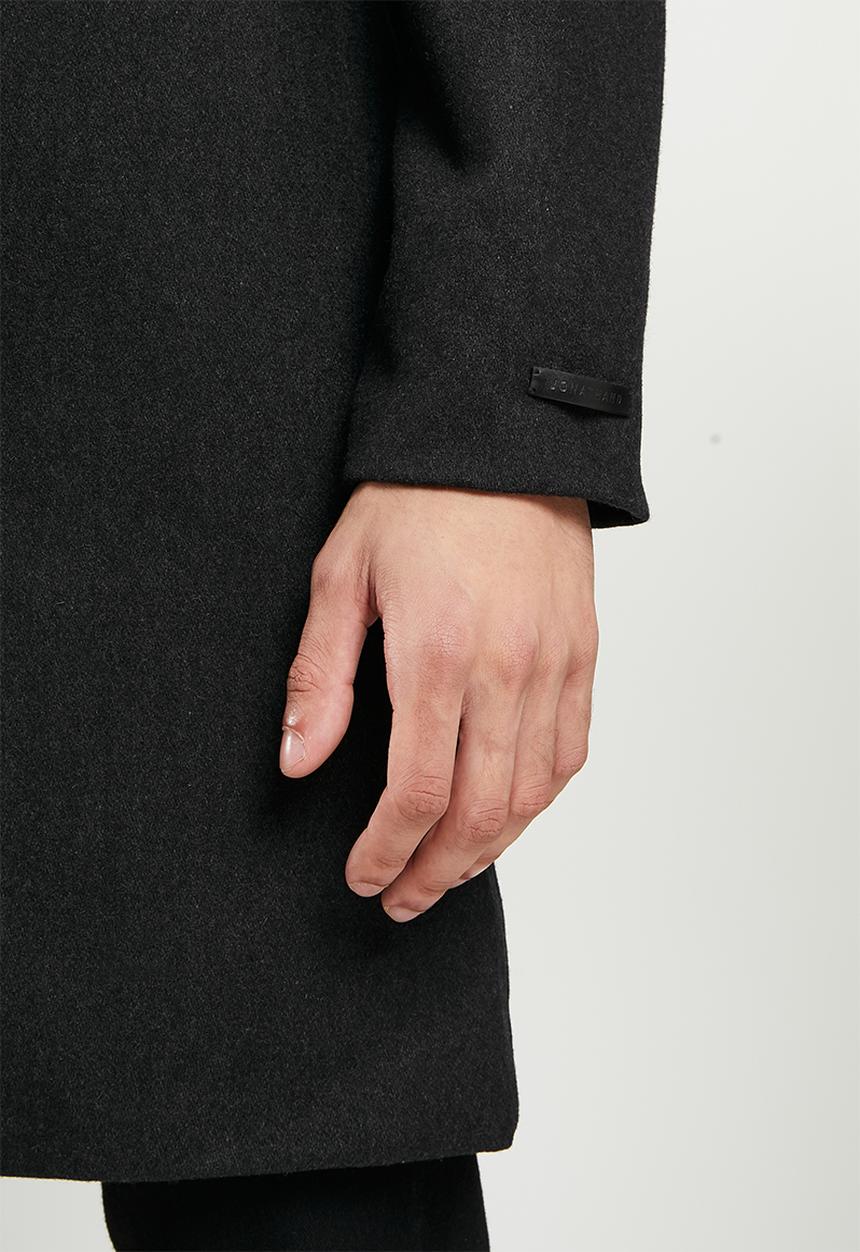 Jonathan D - Men's melton coat - charcoal