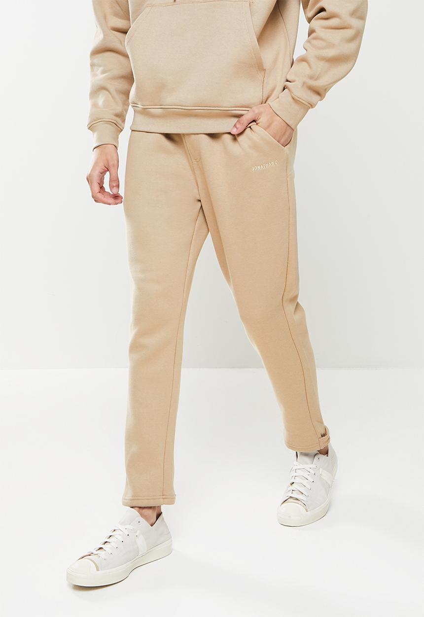 Jonathan D - Men's branded sweat pants - oatmeal
