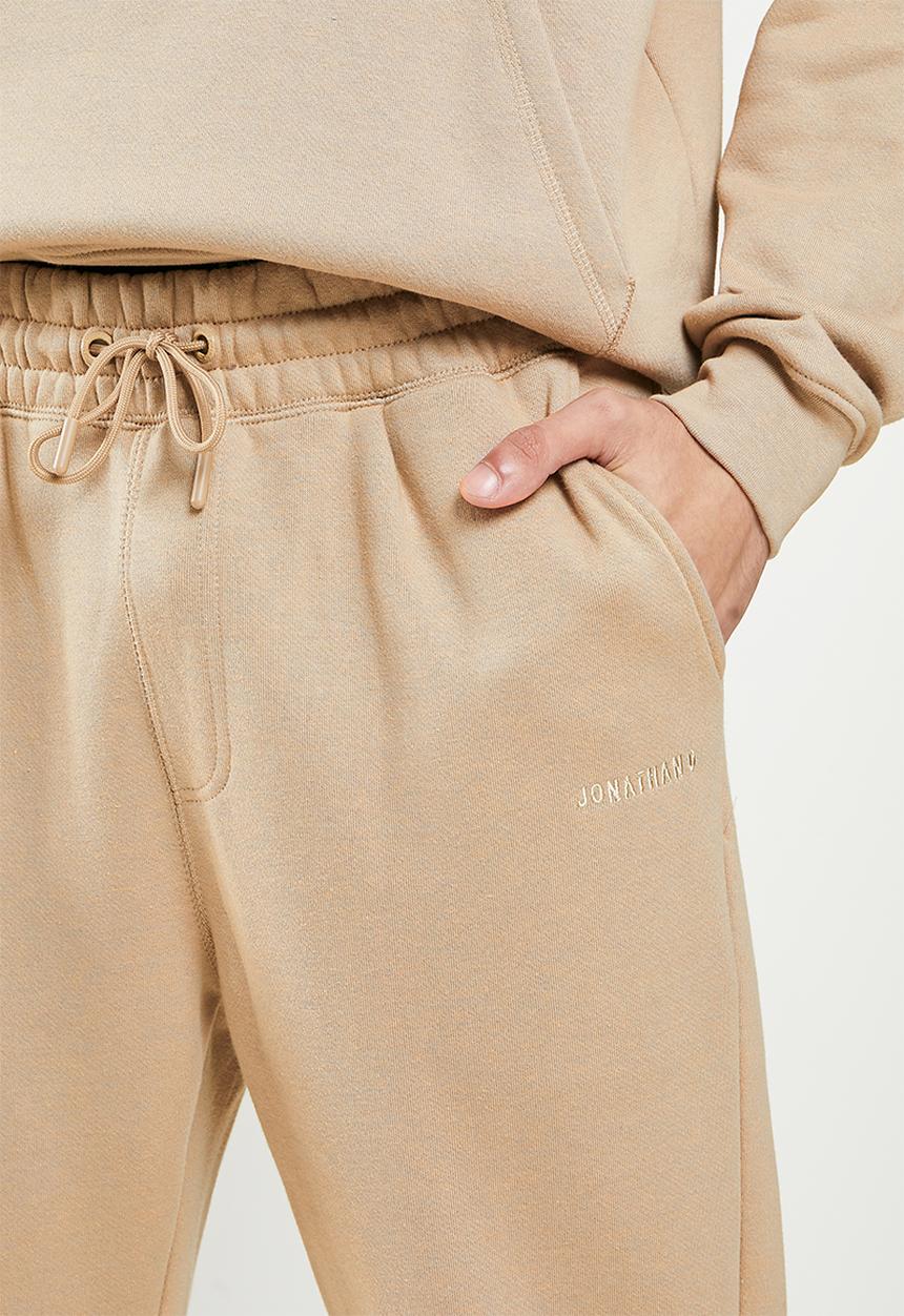 Jonathan D - Men's branded sweat pants - oatmeal