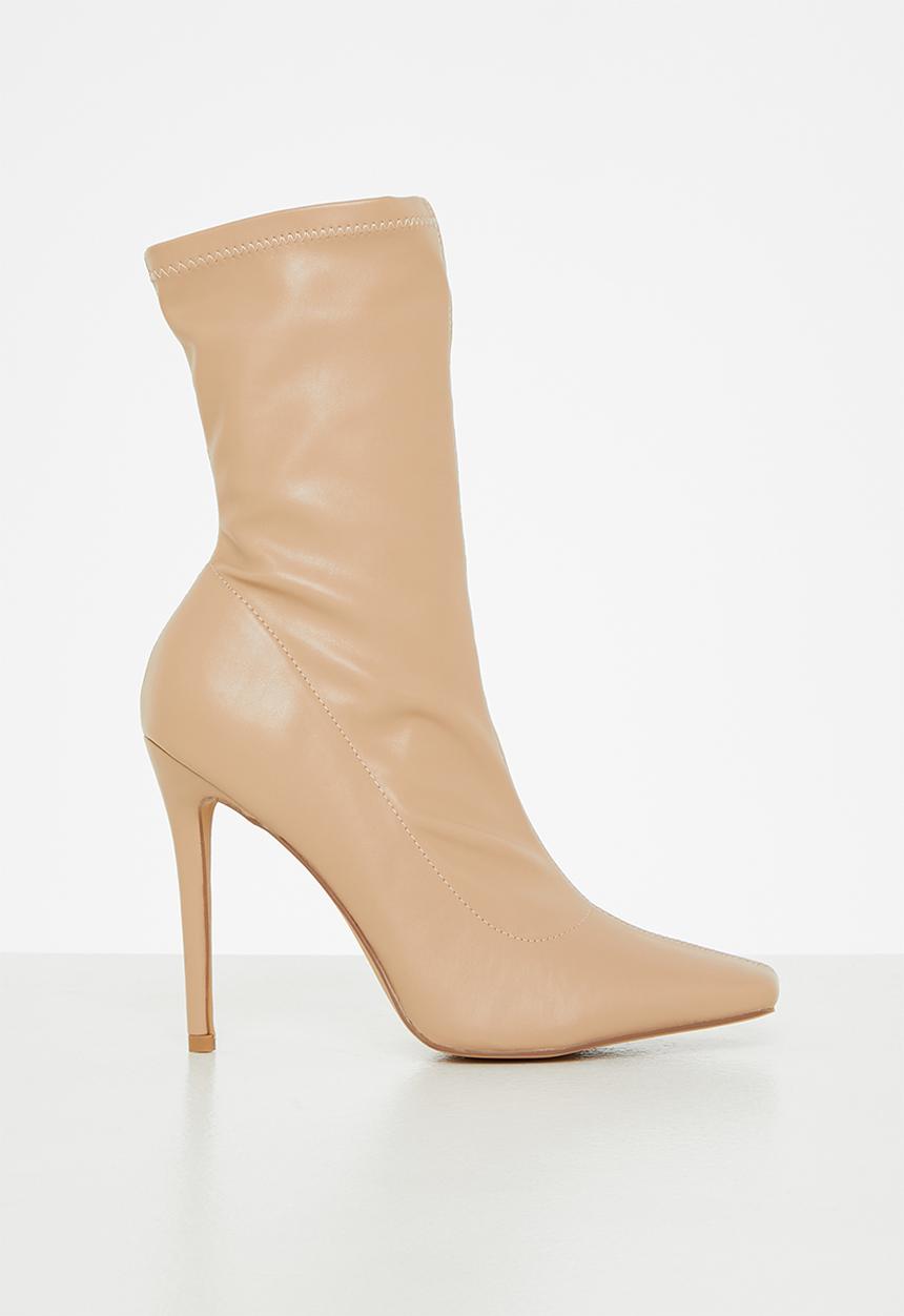 Public Desire - Lars sock ankle boot - ecru