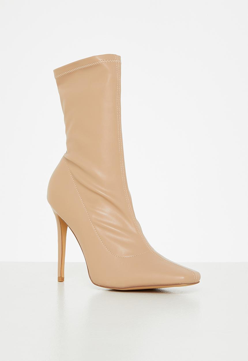 Public Desire - Lars sock ankle boot - ecru