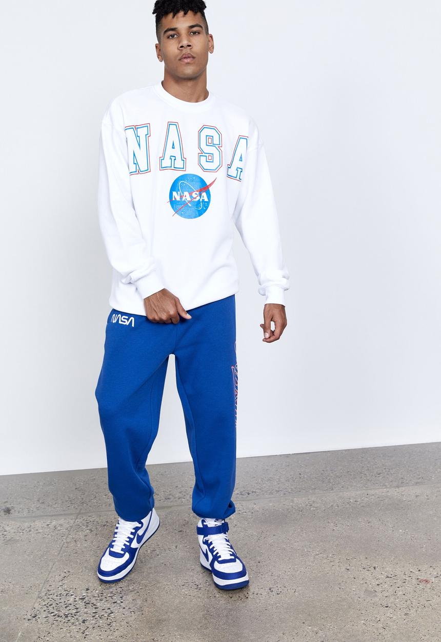 Factorie - Nasa relaxed trackpant - lcn cobalt nasa script