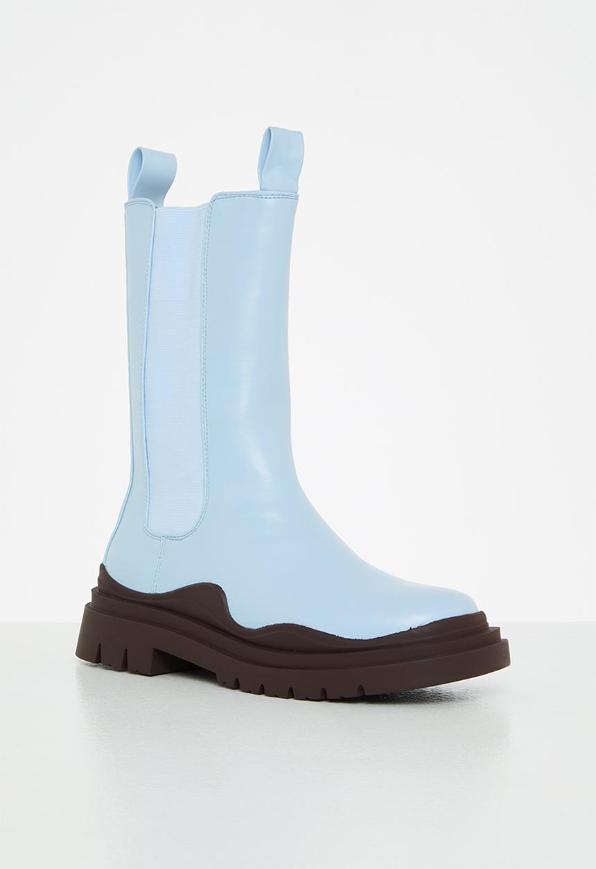 Public Desire - Cherry off chelsea boot - blue 