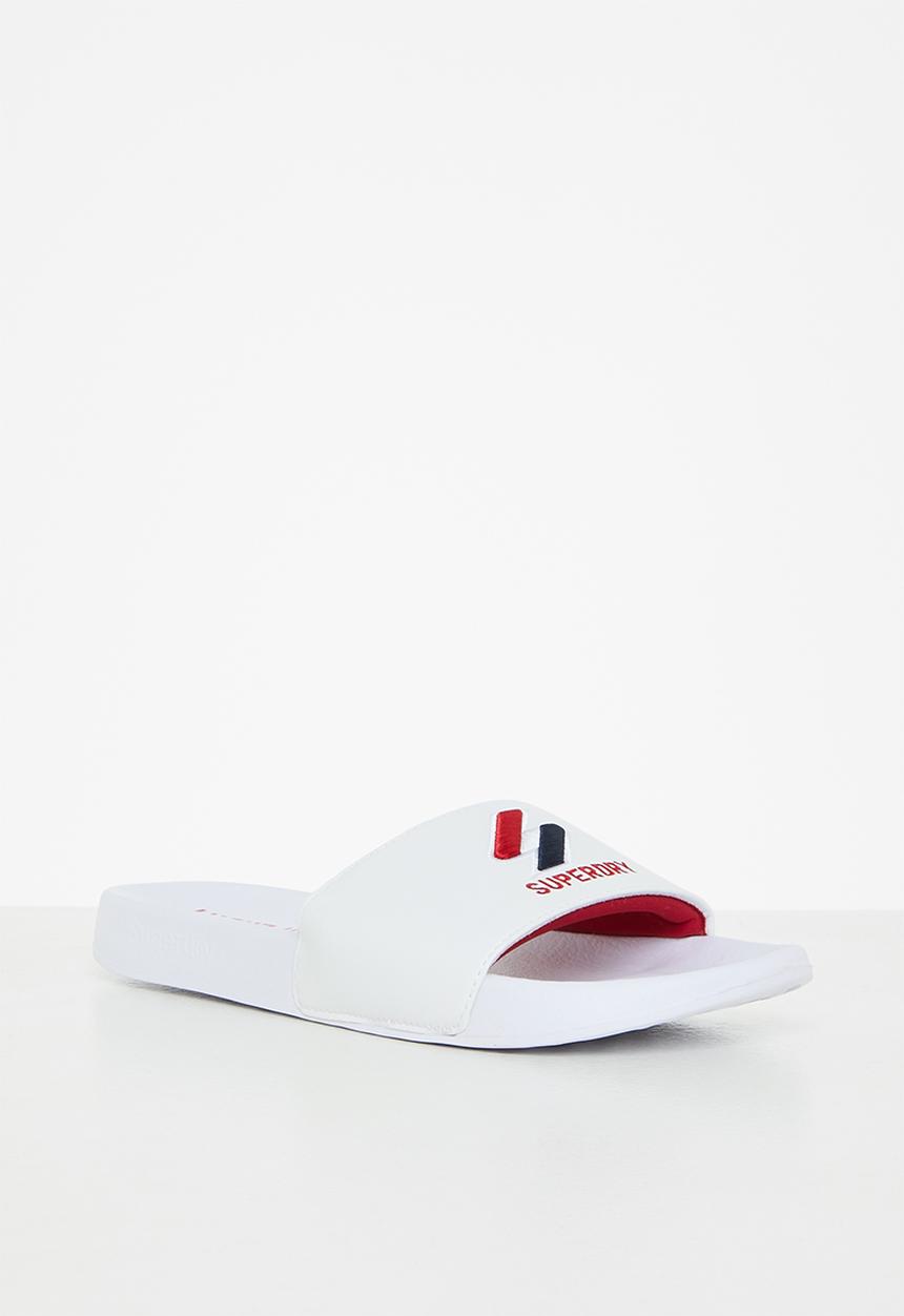 Superdry. - Core pool slide - white