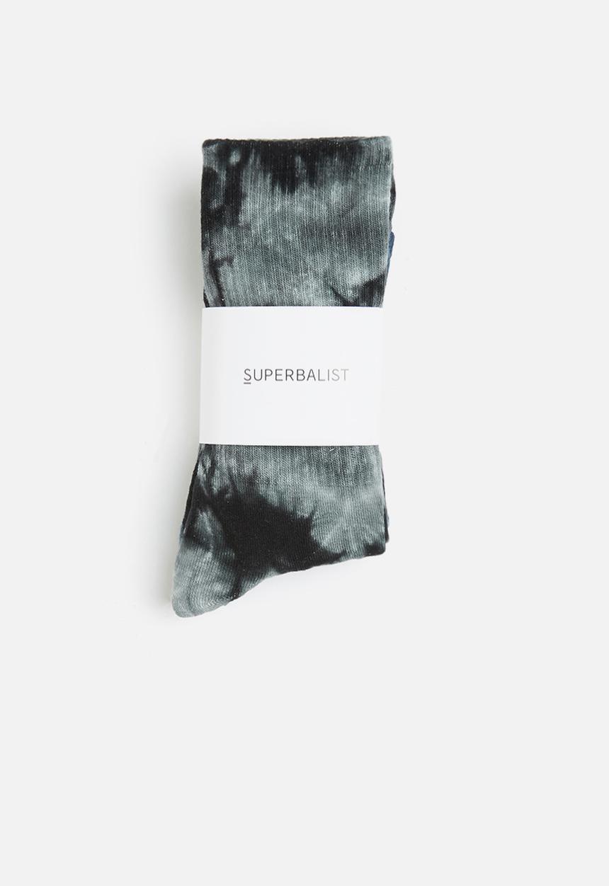 STYLE REPUBLIC - Tie dye socks 2 pack - grey & blue