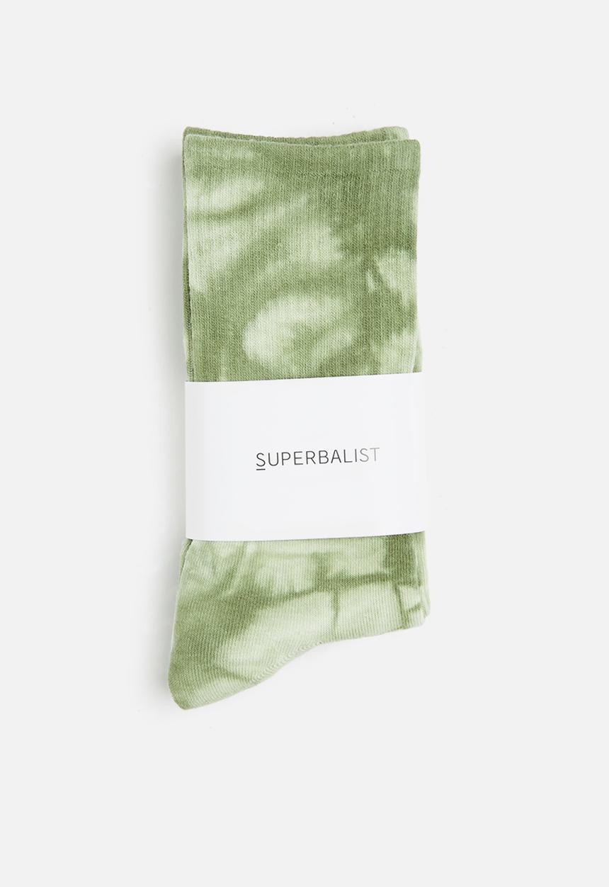 STYLE REPUBLIC - Tie dye socks 2 pack - teal & khaki