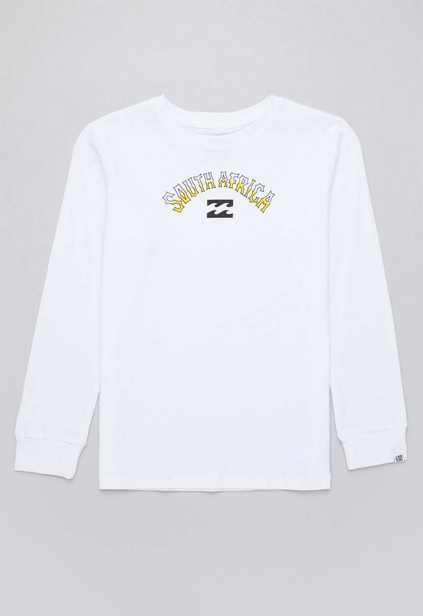 Billabong  - Boys South Africa arch long sleeve tee - white