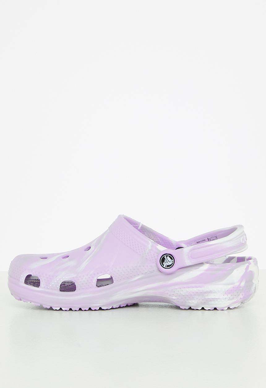 Crocs - Classic marbled clog - lavender & white 