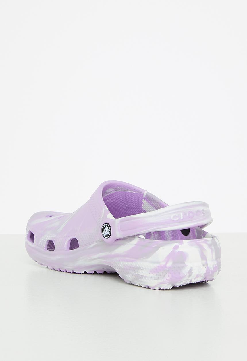 Crocs - Classic marbled clog - lavender & white 