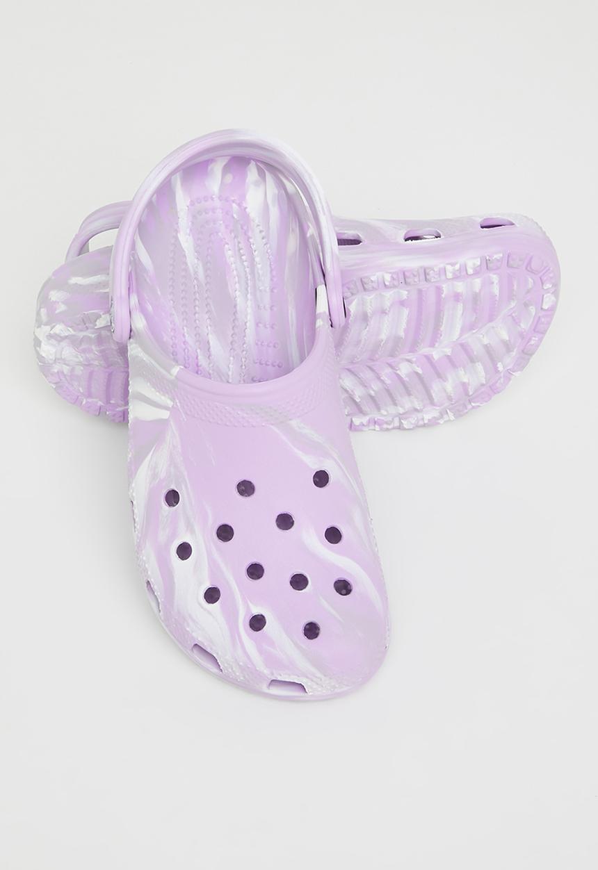Crocs - Classic marbled clog - lavender & white 