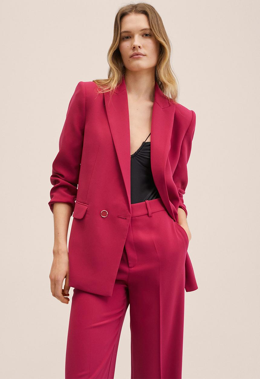 MANGO - Trousers iguana - bright pink