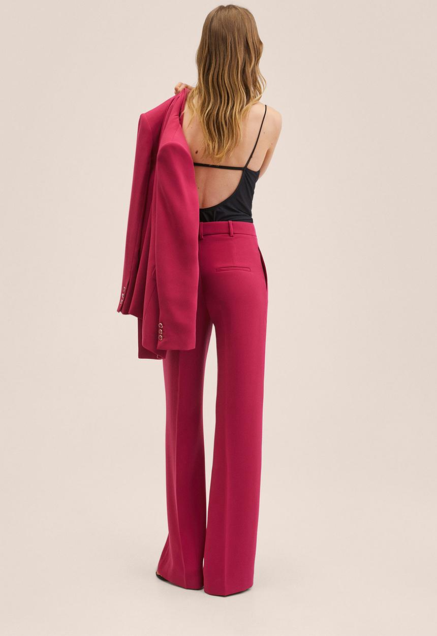 MANGO - Trousers iguana - bright pink