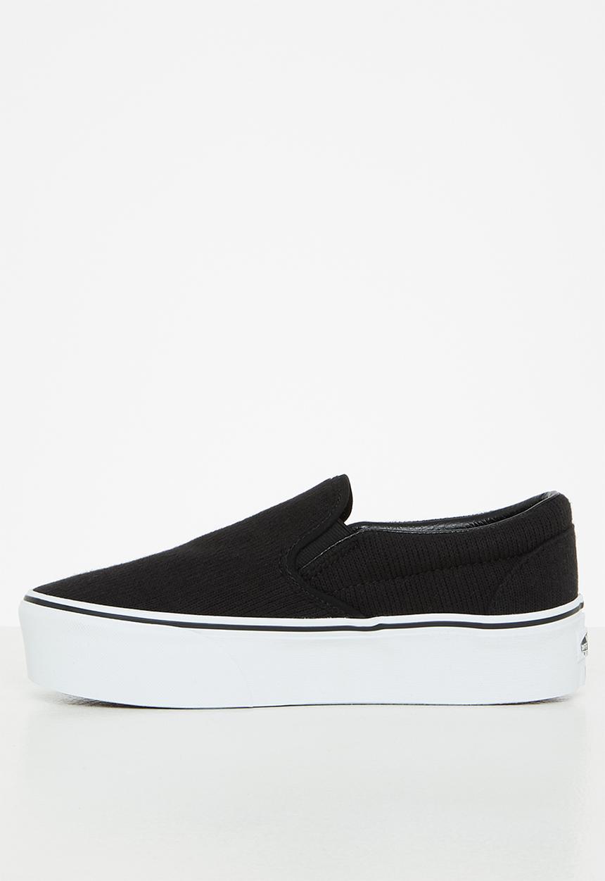 Vans - Ua classic slip-on stackform - (rib knit) black/true white