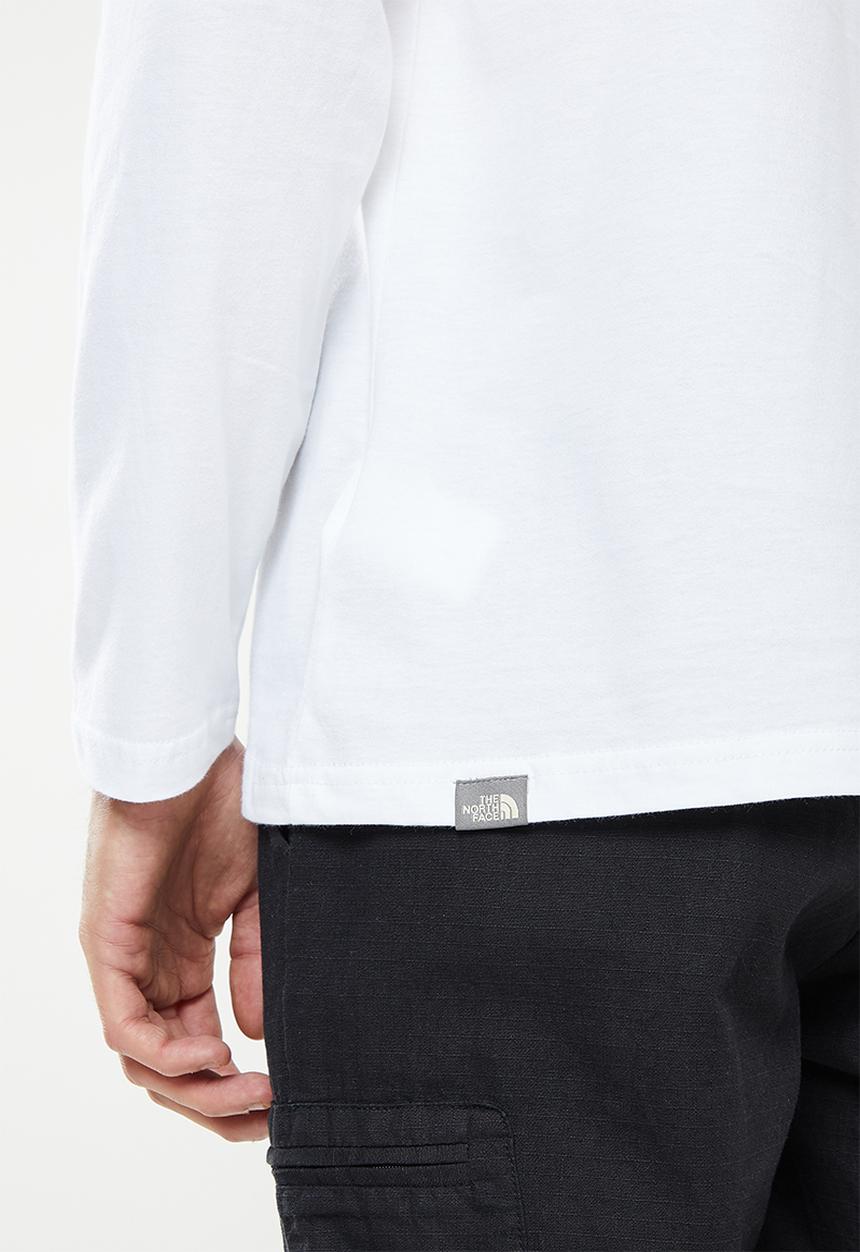 The North Face - M long sleeve red box tee - white