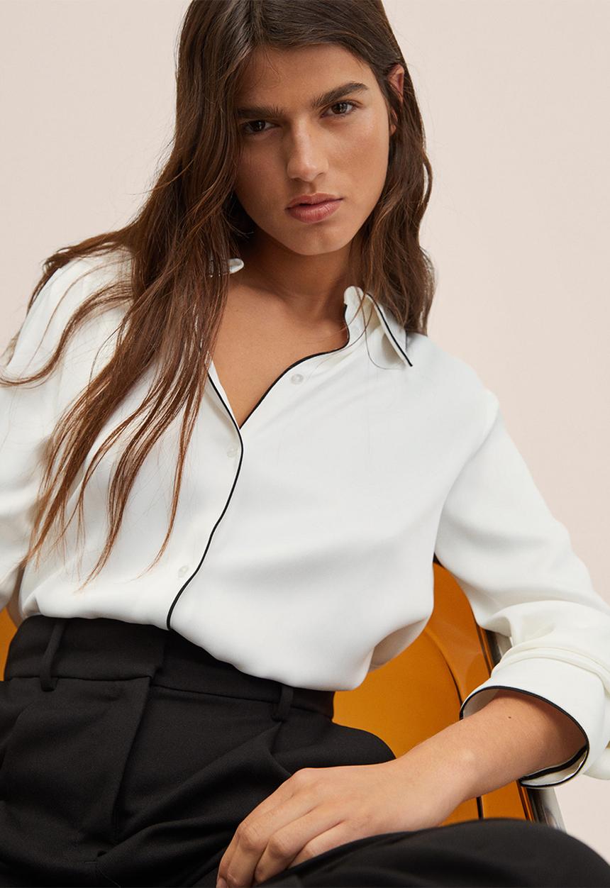 MANGO - Shirt mikaela - white
