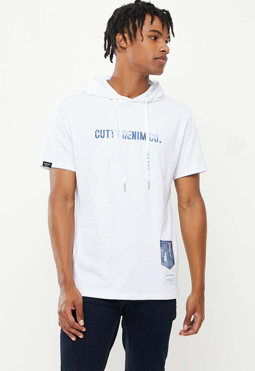 Cutty - Spunk Fashion Hooded T-shirt - White