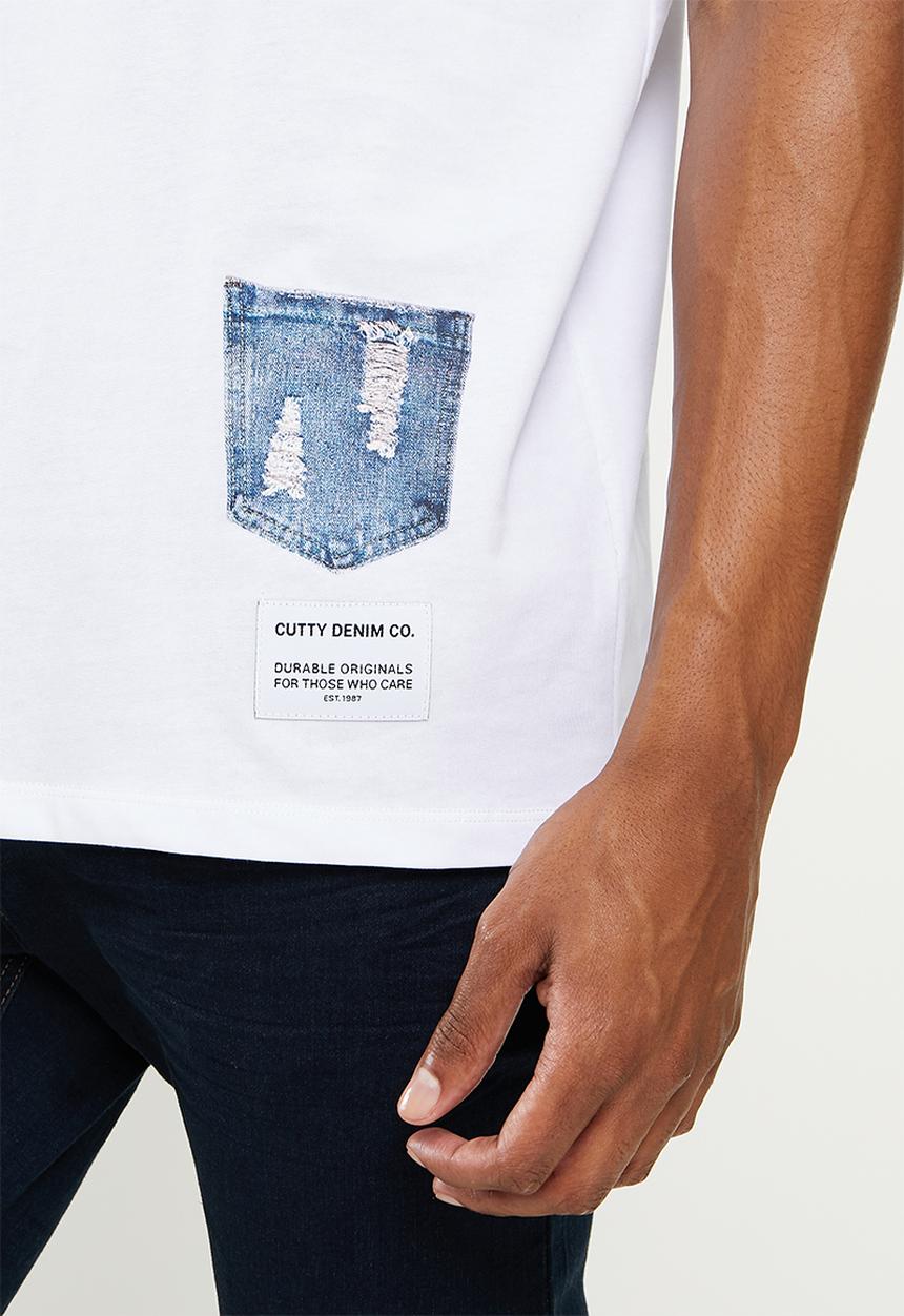 Cutty - Spunk Fashion Hooded T-shirt - White