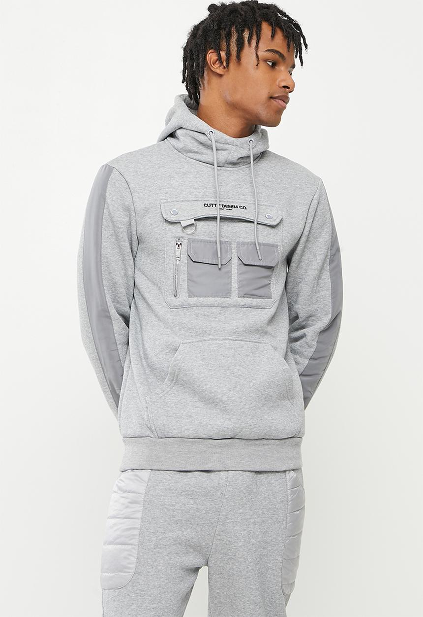 Cutty - Perez Utility Hooded Sweatshirt - Grey