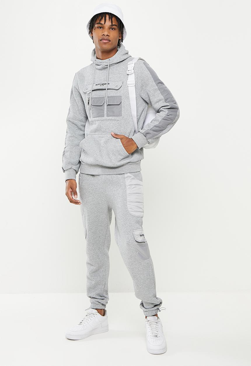 Cutty - Perez Utility Hooded Sweatshirt - Grey