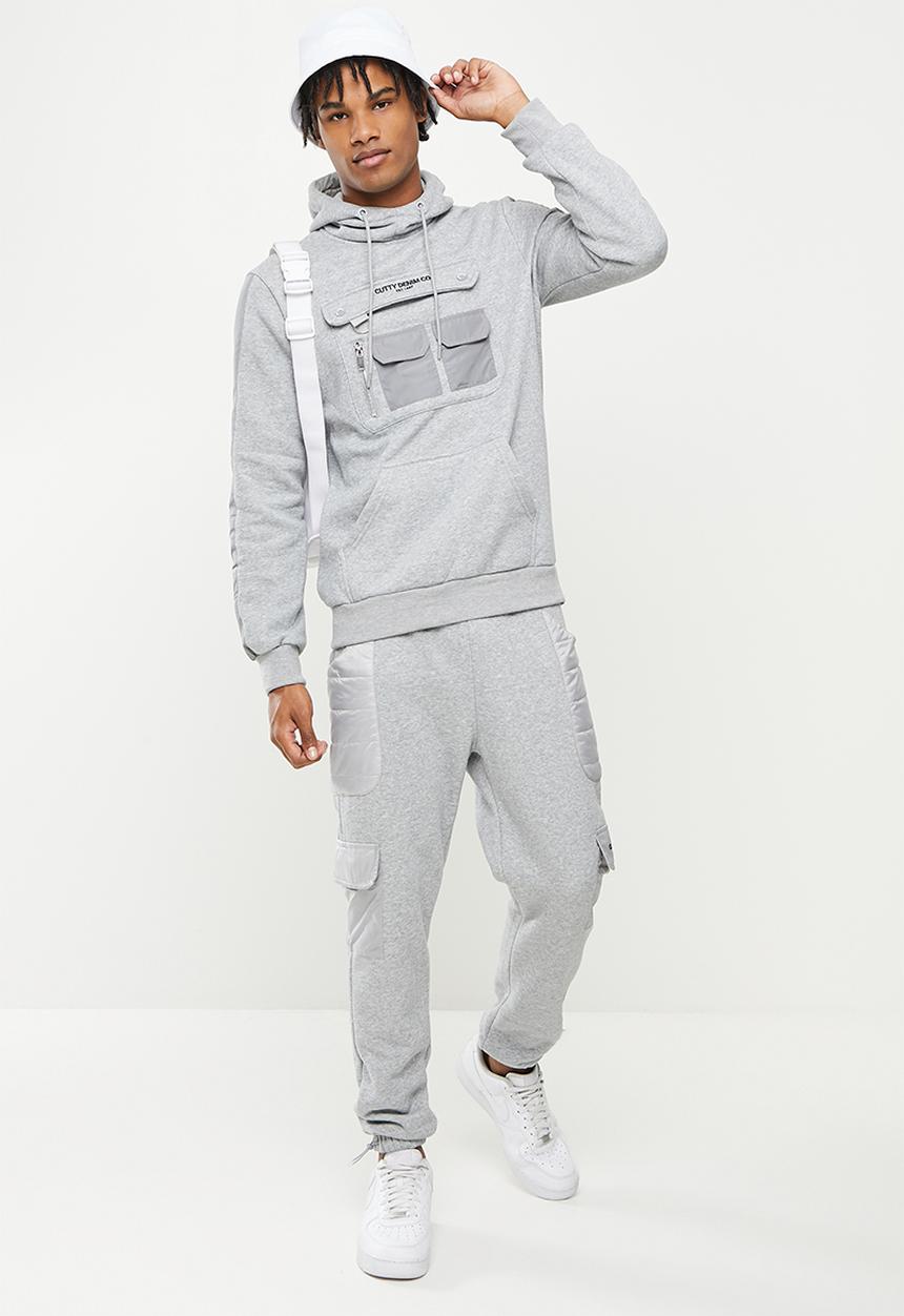 Cutty - Mens regular fit trackpant - grey