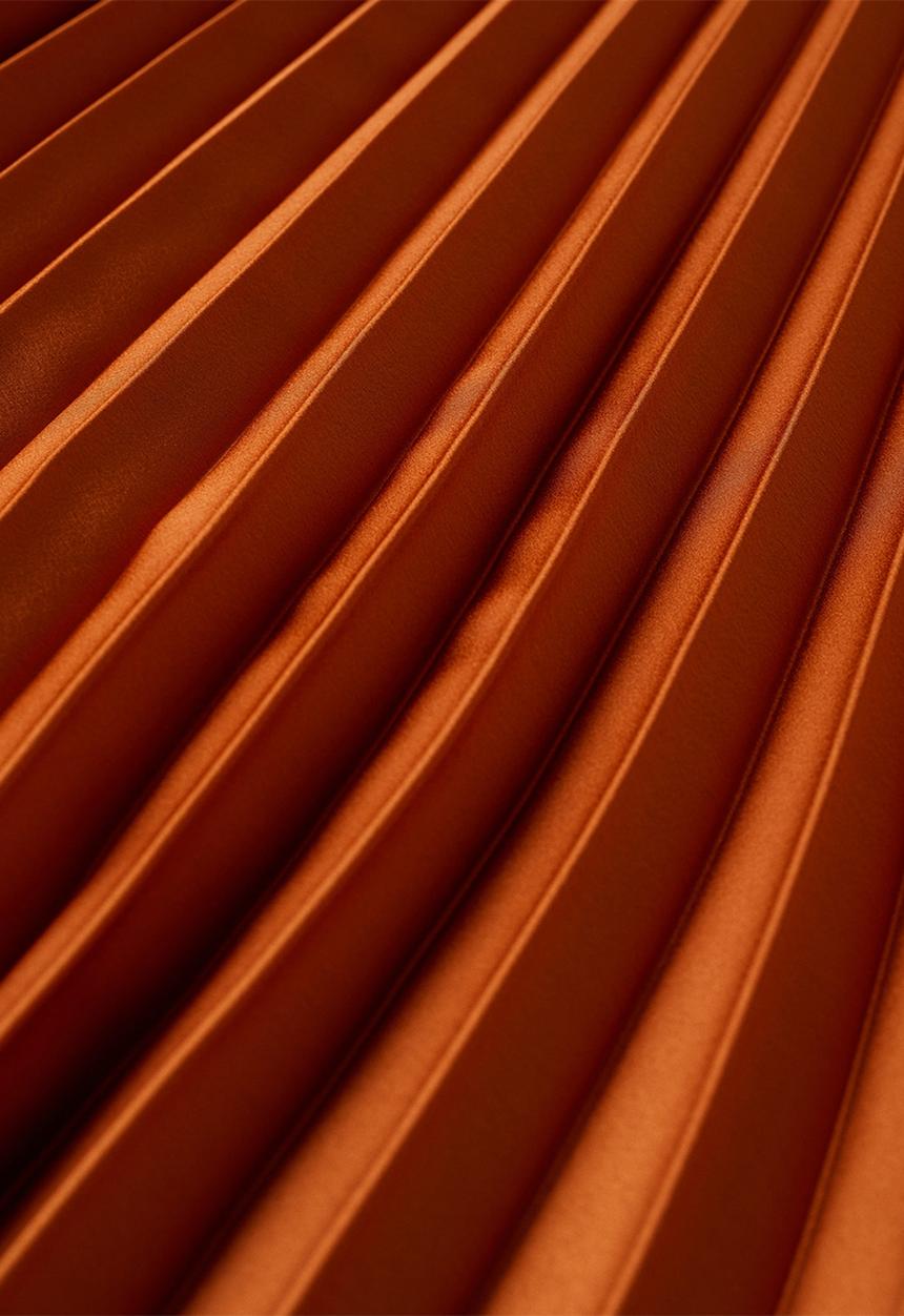 MANGO - Skirt plisado - orange