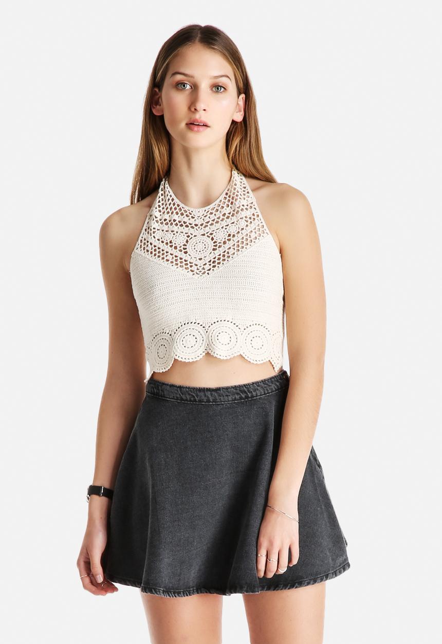 Goldie - Strange Ways Crochet Halterneck Top