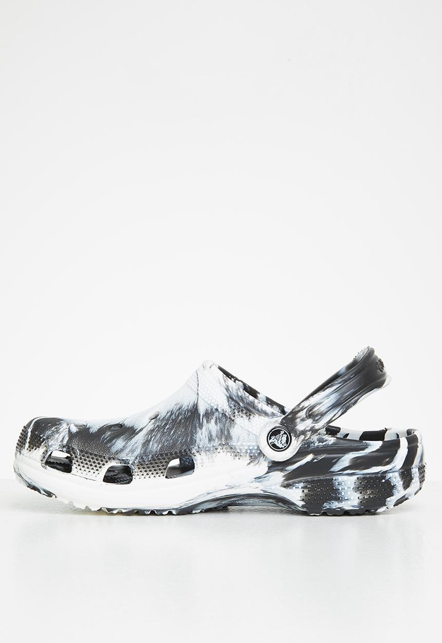 Crocs - Classic marbled clog - white & black