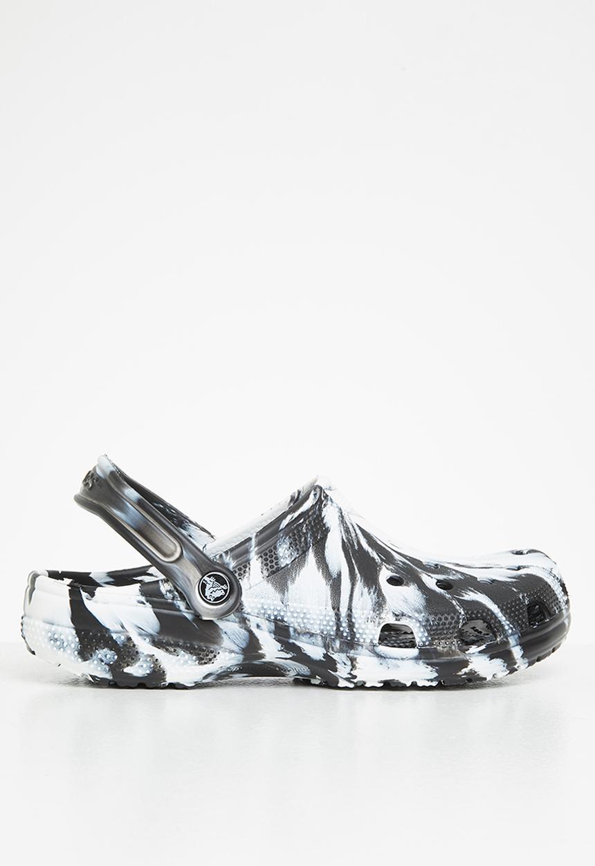 Crocs - Classic marbled clog - white & black