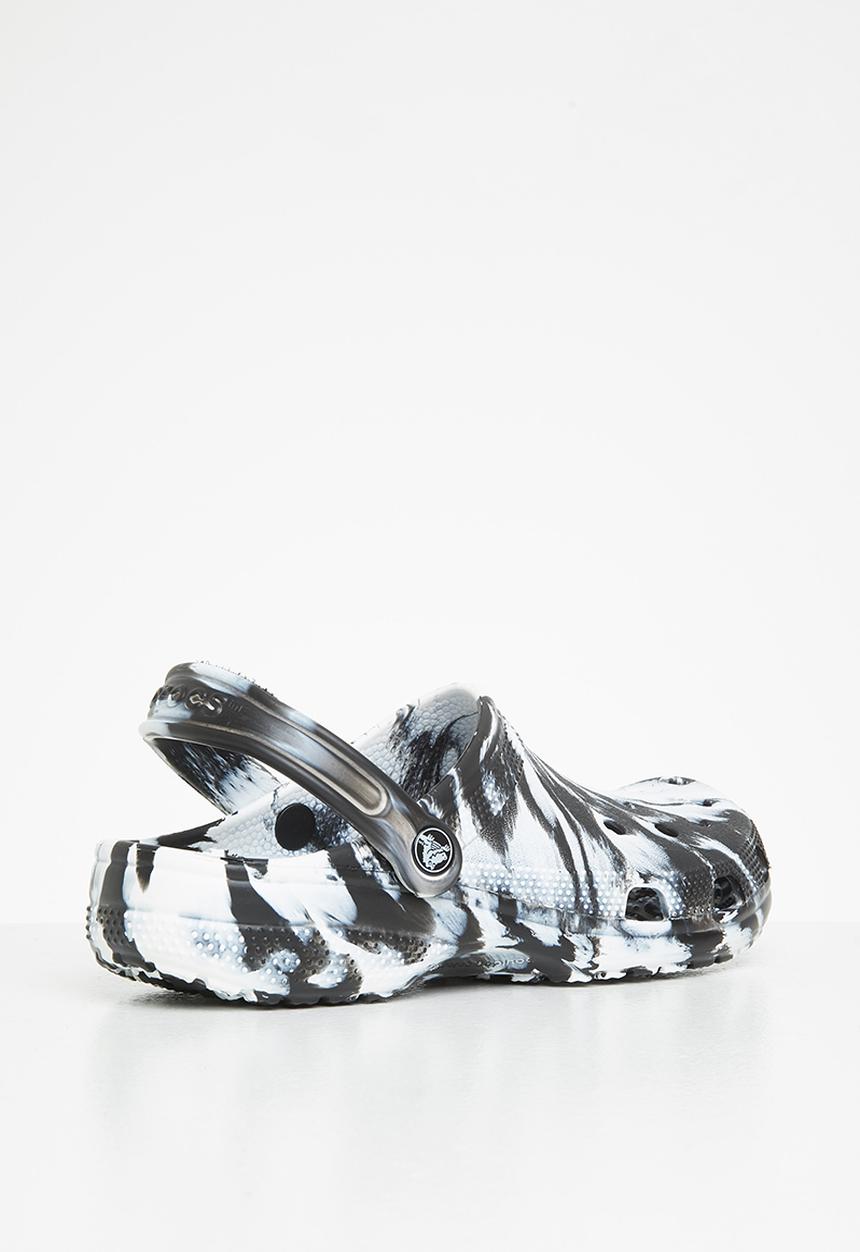 Crocs - Classic marbled clog - white & black